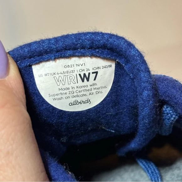 Allbirds Sams Club Exclusive Wool Runners Blue Limited Edition Women's WR Size 7 - Picture 9 of 9